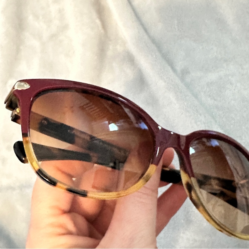 Coach Maroon Tortoise Sunglasses - Picture 8 of 12